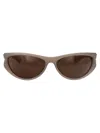 Diesel Opalescent Transparent Grey Acetate Sunglasses In Brown