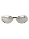 Diesel Argento Lucido Metal Sunglasses In Metallic