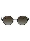 Diesel Powder Matte Black Metal Sunglasses In Black