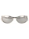 Diesel Argento Lucido Metal Sunglasses In Metallic