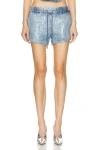Diesel Sunny Check-pattern Denim Shorts In Denim