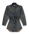 Diesel Navy Blue Mini Dress In Black
