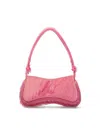 Diesel Sustainable Pink Leather Play Clutch With Adjustable Handle In Pink