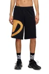 DIESEL SWEAT SHORTS WITH BLEACHED LOGO