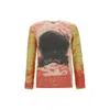 Diesel Men's Fuzzy Sweater With Pop Print