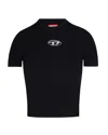 Diesel Women T-uncutie-long-od-q1 Slim T-shirt In Black Organic Jersey In Black