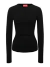Diesel M-peris Cut-out Knitted Top In Black