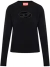 Diesel M-areesa Slim Cut-out Logo Sweater In Black