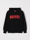 Diesel Felpa Con Cappuccio E Logo Degradé In Black