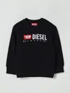 Diesel Sweatshirt In Distressed-optik In Black