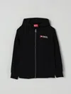 Diesel Logo-print Zip-up Hoodie In Black
