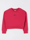 Diesel Oval D Branded Crew-neck Sweatshirt In Fuchsia