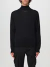 Diesel Black High Neck Sweater With Oval D Logo On The Front In Schwarz