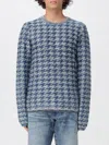Diesel Crewneck Houndstooth Pattern Sweater In Multi