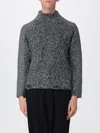 Diesel Crewneck Knitted Sweater Textured Turtleneck In Gray