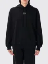 Diesel Hooded Knitwear With Drawstring And Ribbed Cuffs In Black