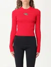 Diesel M-valari Ribbed Sweater In Red