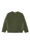 Diesel Kids Kobertoround Sweater In Green