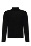 Diesel Black High Neck Sweater With Oval D Logo On The Front In Black