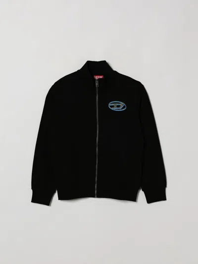 Diesel Sweater Kids Color Black In Blue