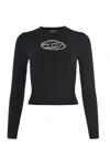 Diesel Wool And Cashmere Sweater With Cut-out Logo In Black