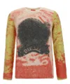 Diesel Men's Fuzzy Sweater With Pop Print In Multicolor