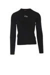 Diesel Darin Black Crewneck T-shirt With Oval D Logo Cut-out On The Front In Cotton Man In Black