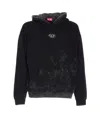 Diesel Hooded Sweatshirt Kangaroo Pockets In Black