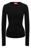 Diesel M-peris Cut-out Knitted Top In Black