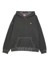 Diesel Hooded Kangaroo Pocket Sweatshirt In Black