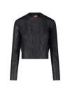 Diesel Miccha Crop Sweater In Black