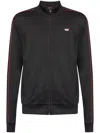 Diesel Logo-embroidered Zip-up Cardigan In Black