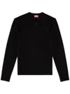 Diesel K-valiam Knit Cut-out Logo In Black