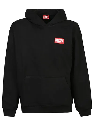 Diesel Hoodie En Coton In Black