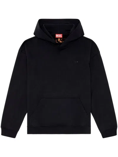 Diesel S-boxt-hood Cotton Hoodie In Black