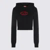 Diesel F-slimmy Cotton Blend Sweatshirt In Black