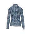 Diesel Knitwear Long Sleeve High Neck Denim Style In Blue