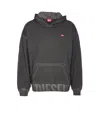 Diesel Hooded Kangaroo Pocket Sweatshirt In Gray