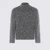 Diesel Crewneck Knitted Sweater Textured Turtleneck In Gray