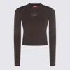 Diesel Brown Viscose Knitwear