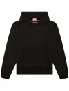 Diesel S-boxt-hood Cotton Hoodie In Black