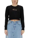 Diesel Logo Cotton Sweatshirt In Multicolor