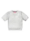 Diesel Metallic-sheen Ribbed-knit Top In Silver