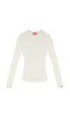 Diesel M-peris Cut-out Knitted Top In White