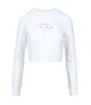Diesel F-slimmy-od Cropped Sweatshirt In White