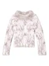 Diesel Long-sleeve Textured Sweater In White