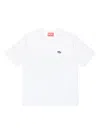 Diesel Oval-d Logo Patch Crewneck T-shirt In White