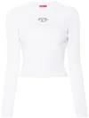 Diesel Oval D-plaque Fine-ribbed Top In White