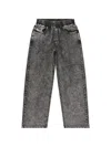 Diesel Sweatpants With Denim Effect In Gray