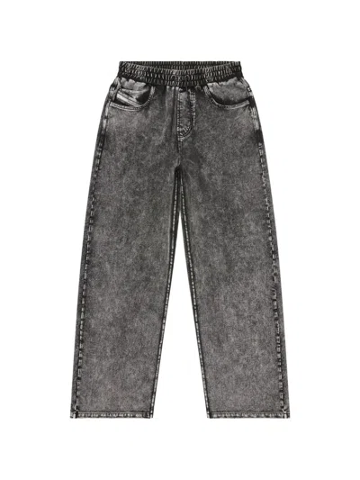 DIESEL SWEATPANTS WITH DENIM EFFECT